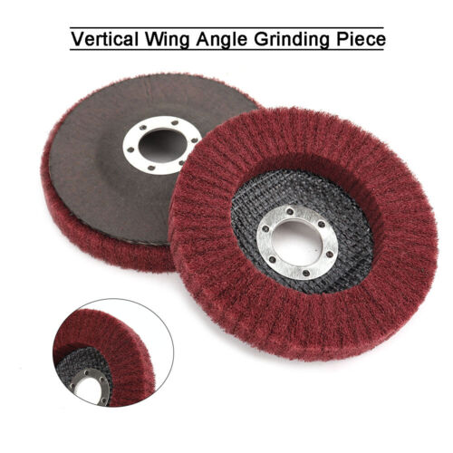 4-1//2/" Nylon Fiber Flap Polishing Wheel Buffing Pad Grinding Disc Grit 320 2Pcs