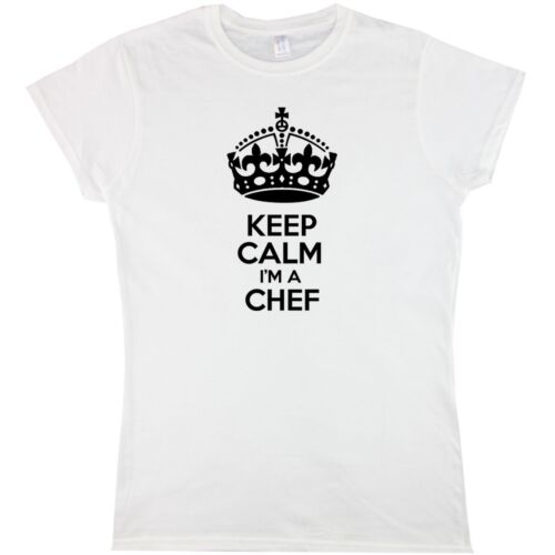 keep calm i/'m a chef women/'s t shirt funny humour birthday ladies cooking