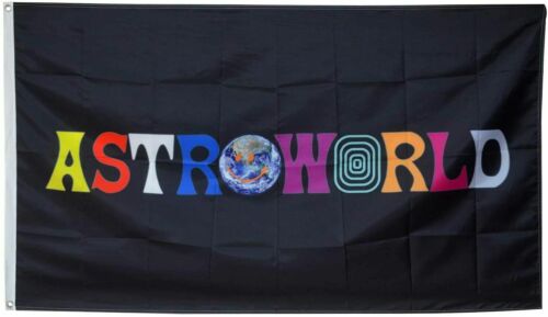 Astroworld Travis Scott Flag 3x5Ft Banner College Dorm Room Funny Poster Durable 