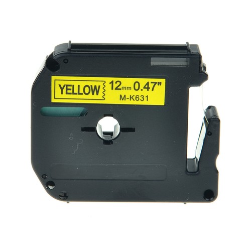 3x Schriftband für Brother Schwarz auf Weiß//Rot//Gelb MK231 431 631 12mm PT-55S