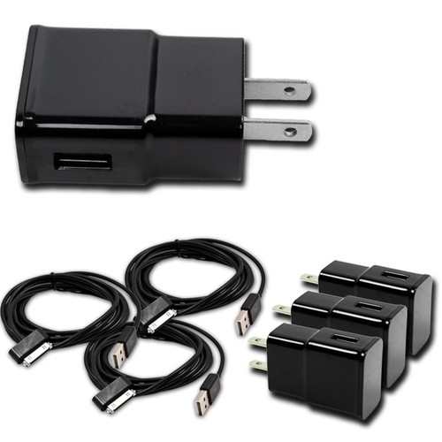 3X 2A WALL POWER ADAPTER+3FT 30PIN CABLE CHARGER BLACK FOR GALAXY TAB 2 7.0