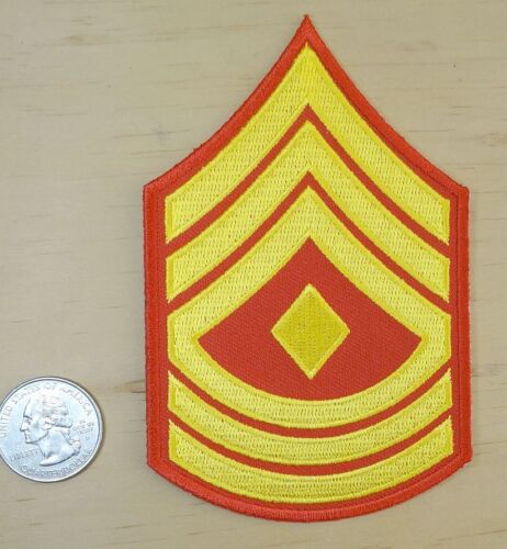 MARINES FIRST SERGEANT STRIPES IRON-ON SEW-ON EMBROIDERED PATCH 3"x 4.7" 