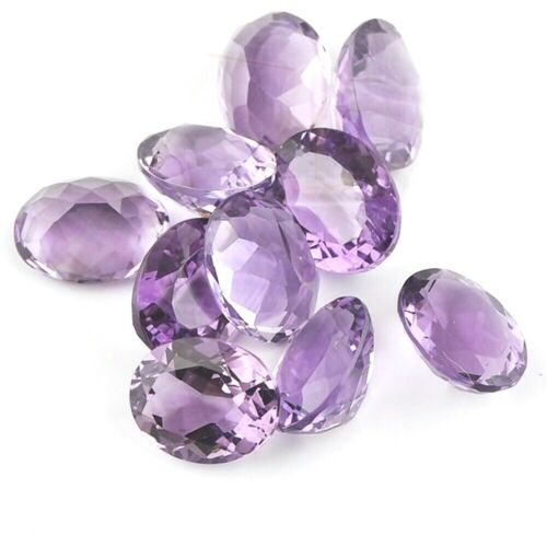 Wholesale Lot of 7x5mm Oval Facet Cut Natural Amethyst Loose Calibrated Gemstone 