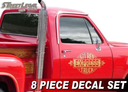 Lil Red Express 8 Piece Graphic Decal Set 1978 1979 Dodge