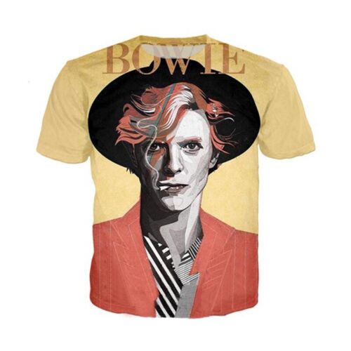 3D Imprimer Bowie David Rock Femmes Hommes Casual T-shirts à manches courtes Summer Tee Tops 