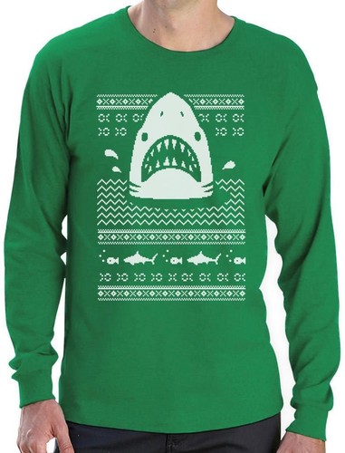Great White Shark Ugly Christmas Sweater Long Sleeve T-Shirt Gift
