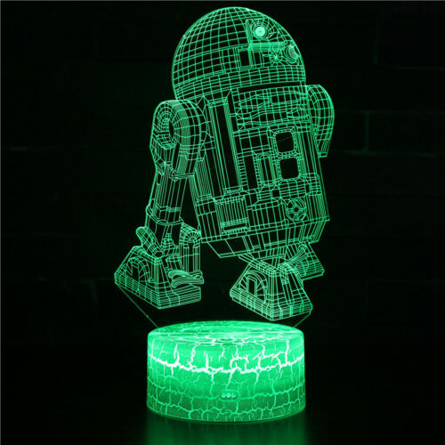 3D Illusion Star Wars Night Lights LED 7 Colors Changing Desk Lamp for Kids Gift