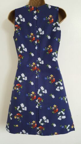 NEW WAREHOUSE 8-18 Blue White Floral Print Fit & Flared Shift Dress Wedding 