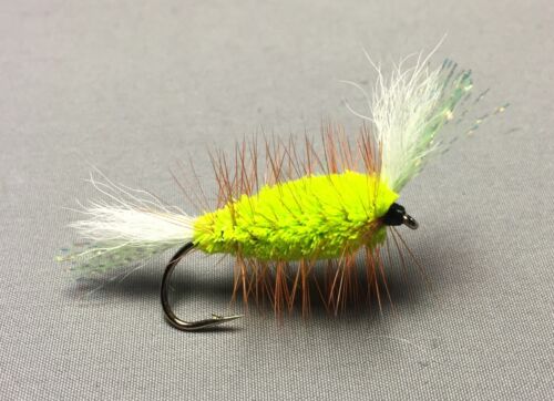 Atlantic Salmon and Trout Fly Size 4 Chartreuse Glitter Bomber