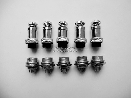 5pcs Aviation Plug Male Female Wire Panel Metal Connector 16mm 8 pin GX16-8 M49