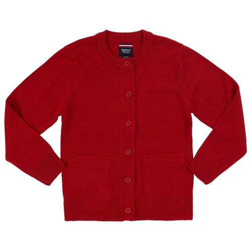 Black Red French Toast Girls Anti Pill Crew Neck Cardigan Sweater Navy Hunter