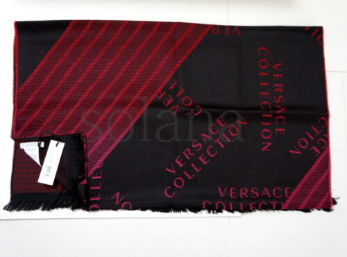 Details about   100% Authentic VERSACE COLLECTION Logo Graphic Scarf made in ITALY New $295 