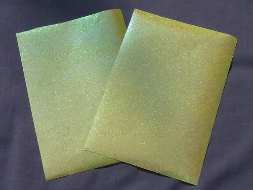 4 feuilles métalliques Look 2 Tone Glitter Papier-Jaune Pâle