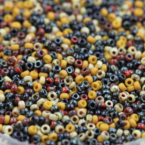 11//0 Sunflowers Picasso Mega Mix Miyuki seed beads 20grams Exclusive!! NEW