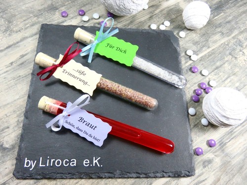 *Gefüllte Reagenzgläser Gastgeschenk für Hochzeit Taufe Konfirmation Geburtstag*