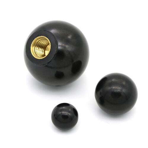 Black plastic M4/M5/M6/M8/M10/M12 thread ball shaped head clamping nuts knob BI