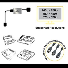 Kaico Sega Saturn 2x LineDoubler HDMI Adapter - Megadrive 1 & 2 SNK