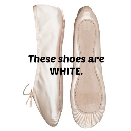 Capezio 753 White Adult Size 6.5M fits 6 Teknik Satin Full Sole Ballet Shoe