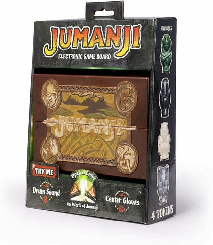 Jumanji Miniature Electronic Game Board Dice Beating Tribal Drums Lights Sounds