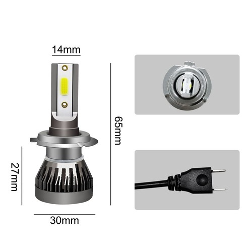 1pair COB H7 120W 26000LM LED Car Headlight Kit Turbo Light Bulbs 6000K Foglight