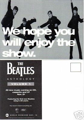 BEATLES ANTHOLOGY Promotional Advertising Photo Postcard 5 x 7 Oversized 1995