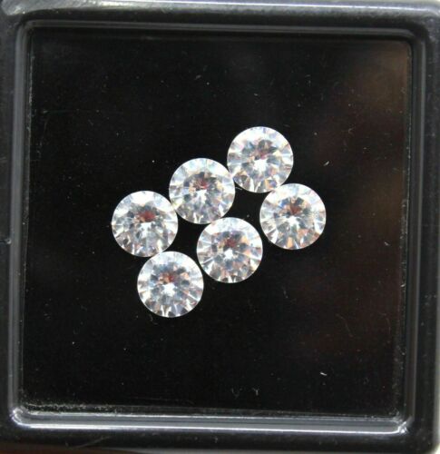 21.10 CT GGL Certified Natural White Sapphire Round shape 6 mm Lot 22 pcs 