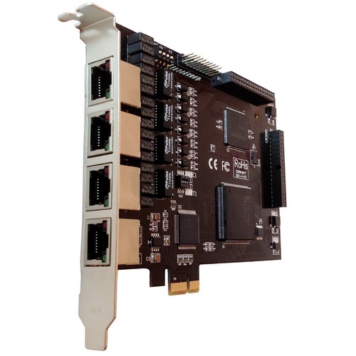 TE420 4 Port E1 Card T1 Card,ISDN PRI Asterisk Voice Card PCIe FreePBX TE120