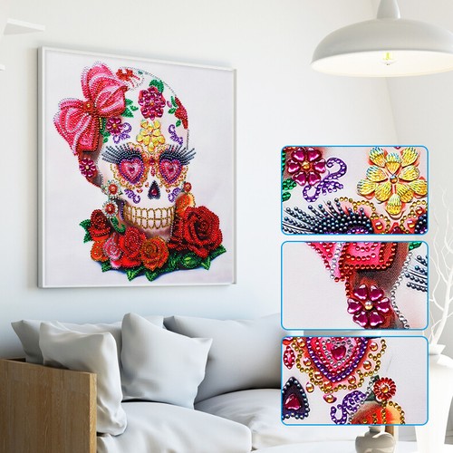 Special Shape Drill Diamond Painting LOS MUERTOS Skull 3D DIY Home Decor Gifts