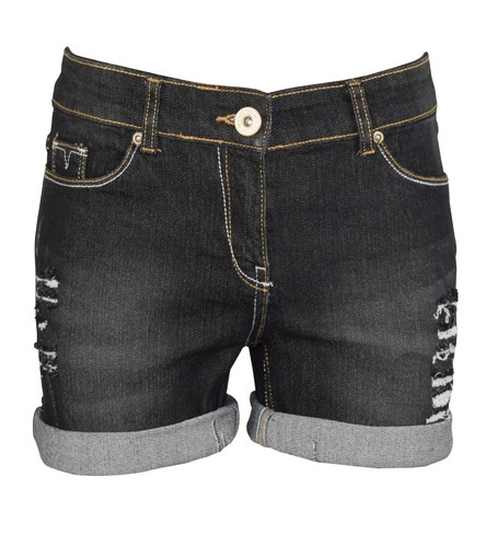 Onorevoli Boyfriend ELASTICO Denim Shorts sofferenza Mezza Pantaloni Strappato Hotpants aggregazione