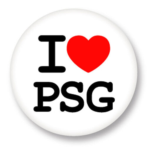 Pin Button Badge Ø38mm ♥ I Love You j'aime Paris Saint Germain PSG 