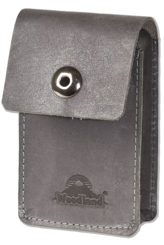 Woodland® Leder Zigarettenhülle Zigarettenetui Zigarettenbox in Anthrazit