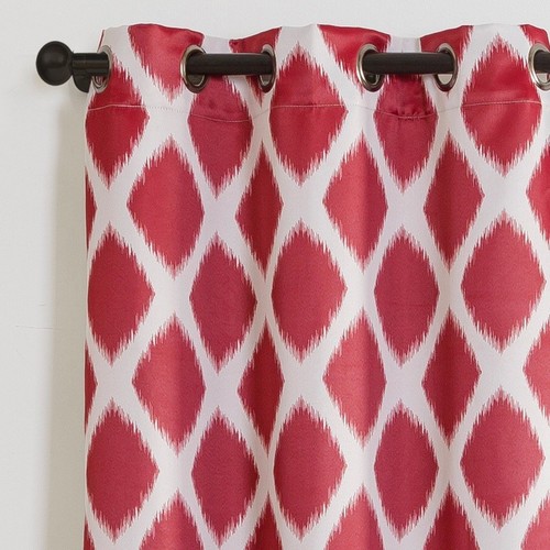 VCNY Amber Blackout Curtain Panel Pair 40 x 84 Brand New Free Shipp red white