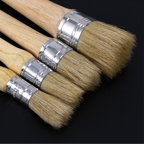 Drawing Supplies Painting Tool Wooden Handle Oil Paint Brush Bristle Chalk