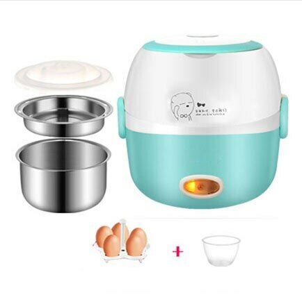 DMWD MINI Rice Cooker Thermal Portable Food Steamer Cooking Container 