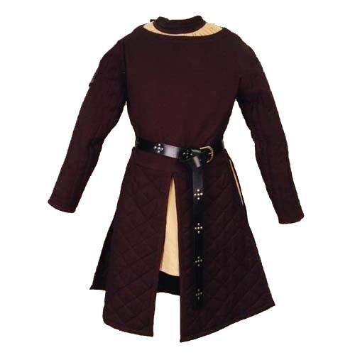 X-Mas Gift New Thick Padded Gambeson Brown Medieval COSTUMES DRESS SCA LARP