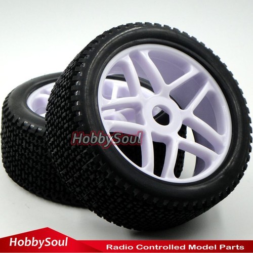 4 Stück 1//8 RC Off-road Buggy Reifen Tires Tyres /& Hex 17mm Wheels Felgen Rims