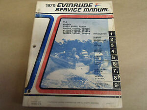1979 Evinrude Service Repair Shop Manual V-4 Models V4 OEM Boat BRAND NEW BOOK X