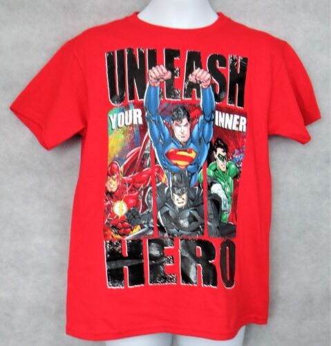 Justice League Unleash Your Inner Hero Boys T-Shirt Licensed Batman DC Comics 