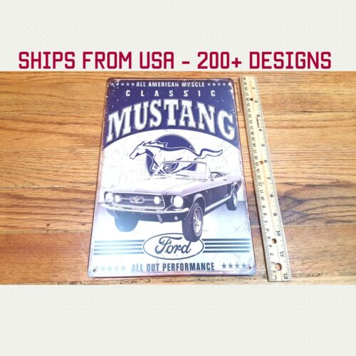 FORD Mustang Sign Ford Mustang Garage Sign Metal Ford Mustang Tin Sign Garage 