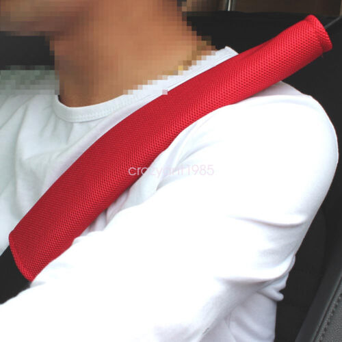 1 Pair Seat Belt Breathable Soft Fabric Shoulder Covers Harness Pads for Car Bag 