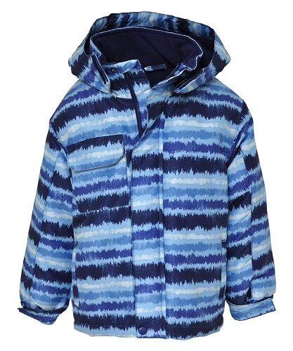 New Boys Blue White Wave Quality Jacket Lined School Coat Winter Age 2 3 4 5 6 7