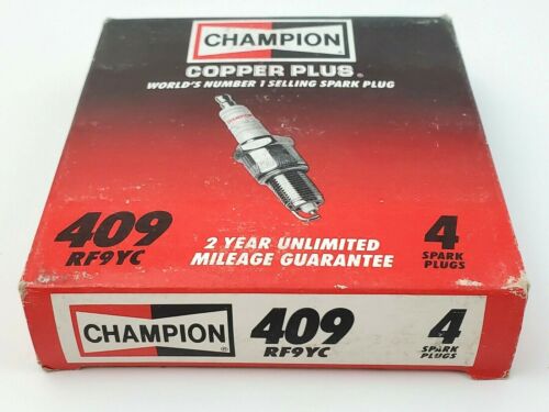Box of 4 Champion 409 RF9YC Spark Plugs Copper Plus 