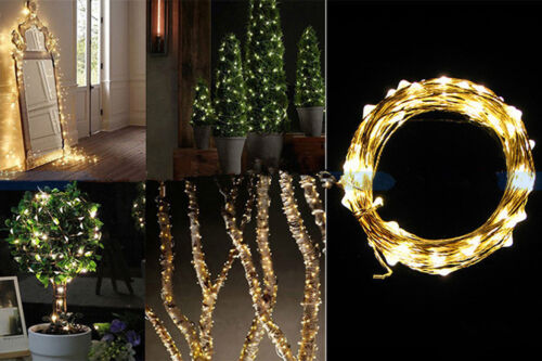 20 50 100 LED String Copper Wire Fairy Light Battery Xmas Party Fairy Decor Lamp