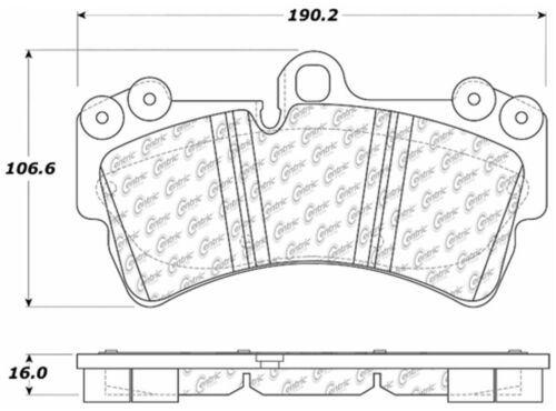 Disc Brake Pad Set-Premium Semi-Met Pads with Shim and Hardware Front Centric