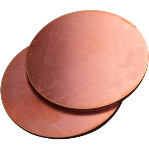 Thick:1mm OD 20-100mm Solid Pure Red Copper Discs Blanks Round Plate Sheet UK