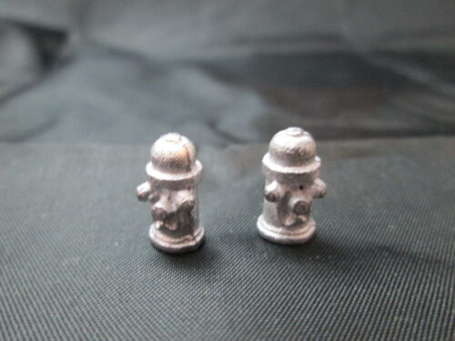 2 Dollhouse Miniature Unfinished Metal Toy Fire Hydrant #1