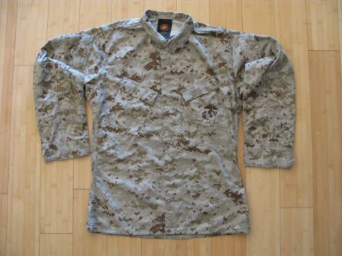 Large Regular USMC Desert Marpat utilities used MCCUU Blouse Shirt camoflauge LR