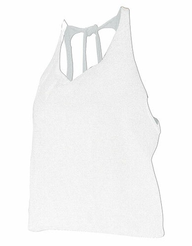 Damen Top Sommer Bluse weit geschnitten zum Binden kurz geschnitten