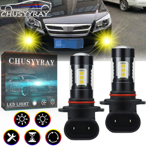 CHUSYYRAY LED 9145 Fog Light Bulb Driving Lamp High Power Bright Yellow 3000K 2X