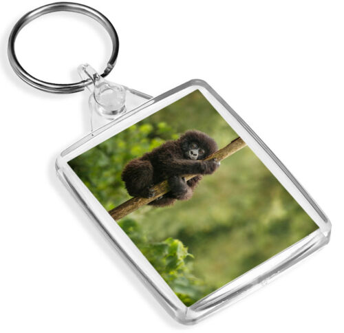 Baby Mountain Gorilla Keyring IP02 Wild Animal Forrest Woods Gift #16980 
